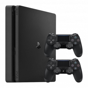 Набор Консоль Sony PlayStation 4 Slim 500GB Black Б/У  + Геймпад Беспроводной RMC DoubleShock 4 - Retromagaz