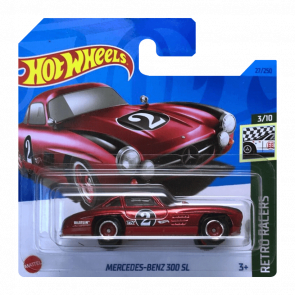 Машинка Базова Hot Wheels Mercedes-Benz 300 SL Super Treasure Hunt STH Retro Racers 1:64 HKL09 Red