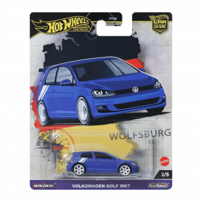 Машинка Premium Hot Wheels Volkswagen Golf Mk7 World Tour 1:64 HRV79 Blue - Retromagaz