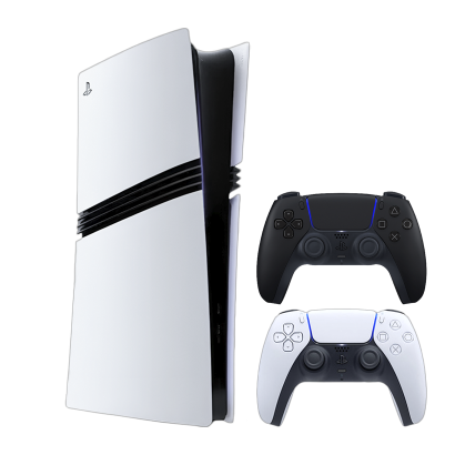 Набір Консоль Sony PlayStation 5 Pro 2TB White Новий  + Геймпад Бездротовий DualSense Midnight Black - Retromagaz