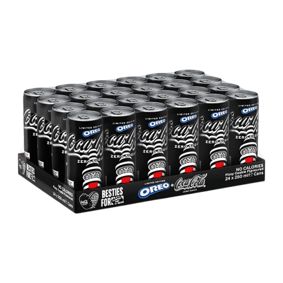 Набір Напій Coca-Cola x Oreo Limited Edition Zero Sugar 250ml 24шт - Retromagaz