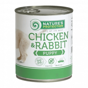 Вологий Корм для Собак Nature's Protection Puppy Курка та Кролик 400g - Retromagaz