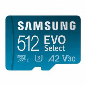 Карта Пам'яті Samsung Evo Select UHS-I U3 V30 A2 + SD Adapter 512GB - Retromagaz