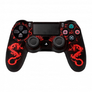 Чохол Силіконовий RMC PlayStation 4 Chinese Dragon Red Black Новий - Retromagaz