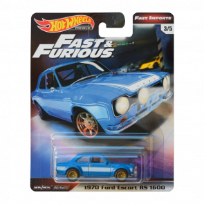 Машинка Premium Hot Wheels 1970 Ford Escort RS 1600 Fast & Furious 1:64 GBW80 Blue - Retromagaz