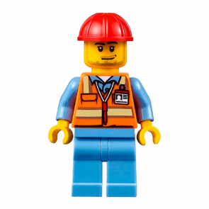 Фігурка Lego Airport 973pb2017 Orange Safety Vest with Reflective Stripes City air050 Б/У - Retromagaz