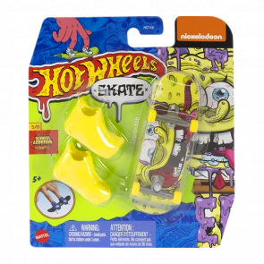 Скейт и Обувь для Пальчиков Hot Wheels SpongeBob 1:64 HVV67 Yellow - Retromagaz