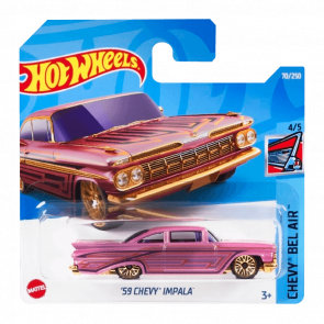 Машинка Базова Hot Wheels '59 Chevy Impala Chevy Bel Air 1:64 HCV08 Pink - Retromagaz