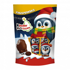 Конфеты Kinder Шоколадные Mini Friends Penguin с Хрустящим Печеньем 122g - Retromagaz