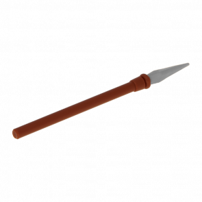 Зброя Lego Спис Pike Elaborate with Flat Silver Tip 90391pb03 6199199 Reddish Brown Б/У - Retromagaz