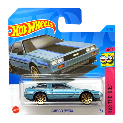 Машинка Базова Hot Wheels DMC Delorean The `80S 1:64 HKG84 Silver - Retromagaz