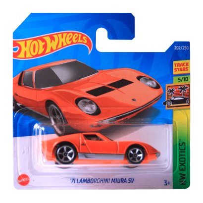 Машинка Базова Hot Wheels '71 Lamborghini Miura SV Exotics 1:64 HCV34 Orange - Retromagaz