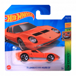 Машинка Базовая Hot Wheels '71 Lamborghini Miura SV Exotics 1:64 HCV34 Orange - Retromagaz