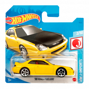 Машинка Базова Hot Wheels '98 Honda Prelude J-Imports 1:64 GTB05 Yellow - Retromagaz