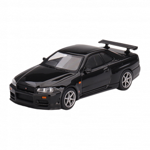 Машинка Premium MINI GT Nissan Skyline GT-R R34 1:64 Black - Retromagaz