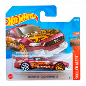 Машинка Базова Hot Wheels Custom '18 Ford Mustang GT Spoiler Alert 1:64 HCV87 Purple - Retromagaz