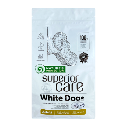 Сухой Корм для Собак Nature's Protection Superior Care White Dogs Grain Free Adult Small&Mini Breeds Ягненок 1,5kg - Retromagaz