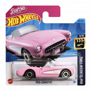 Машинка Базовая Hot Wheels Barbie The Movie 1956 Corvette Screen Time 1:64 HKG52 Pink - Retromagaz