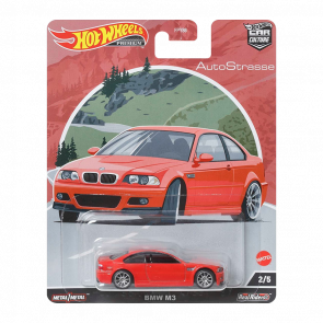 Машинка Premium Hot Wheels BMW M3 (E46) AutoStrasse 1:64 HCK19 Red - Retromagaz