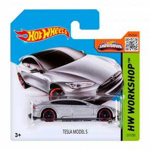 Машинка Базова Hot Wheels Tesla Model S Workshop 1:64 CFH03 Silver - Retromagaz