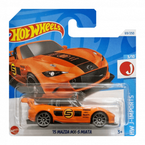 Машинка Базова Hot Wheels '15 Mazda MX-5 Miata J-Imports 1:64 HTD22 Orange - Retromagaz