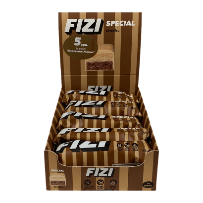 Упаковка Батончиков Fizi Tiramisu Special 45g - Retromagaz