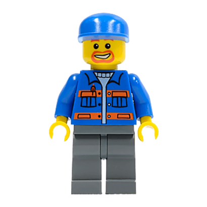 Фігурка Lego Construction 973pb0551 Blue Cap Beard around Mouth City cty0141 Б/У - Retromagaz