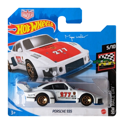 Машинка Базова Hot Wheels Magnus Walker Urban Outlaw Porsche 935 Race Day 1:64 GRX60 White - Retromagaz