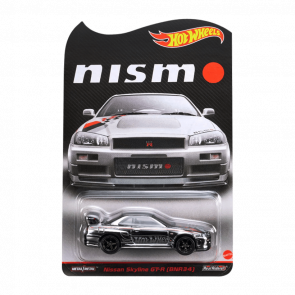 Машинка Premium Hot Wheels Nissan Skyline GT-R (BNR34) Red Line Club RLC 1:64 HGK73 Silver