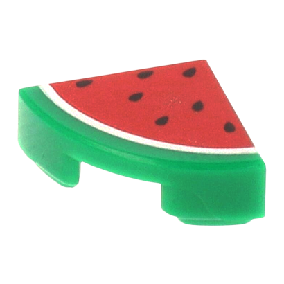 Плитка Lego Круглая Декоративная Quarter with Red Watermelon Pattern 1 x 1 25269pb002 6151225 Green 4шт Б/У - Retromagaz