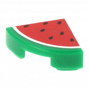 Плитка Lego Круглая Декоративная Quarter with Red Watermelon Pattern 1 x 1 25269pb002 6151225 Green 4шт Б/У - Retromagaz