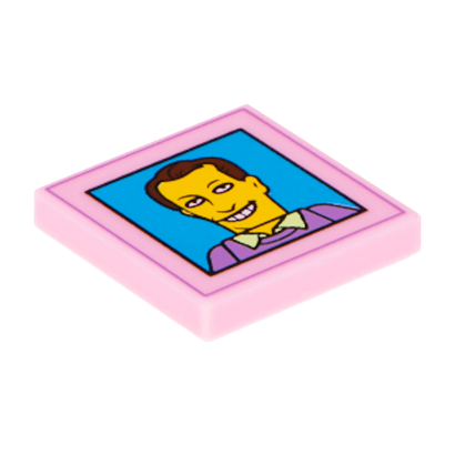 Плитка Lego Декоративна Groove with Simpsons Smiling Male Character Photograph Pattern 2 x 2 3068bpb0925 6109316 Bright Pink Б/У - Retromagaz