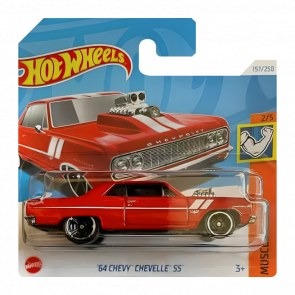 Машинка Базовая Hot Wheels '64 Chevy Chevelle SS Muscle Mania 1:64 HTC58 Red - Retromagaz