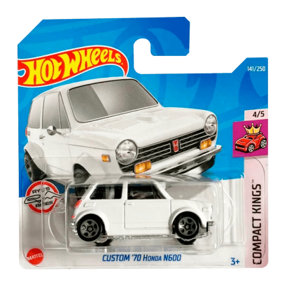 Машинка Базовая Hot Wheels Custom '70 Honda N600 Compact Kings 1:64 HCT75 White - Retromagaz