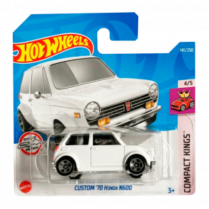 Машинка Базовая Hot Wheels Custom '70 Honda N600 Compact Kings 1:64 HCT75 White - Retromagaz