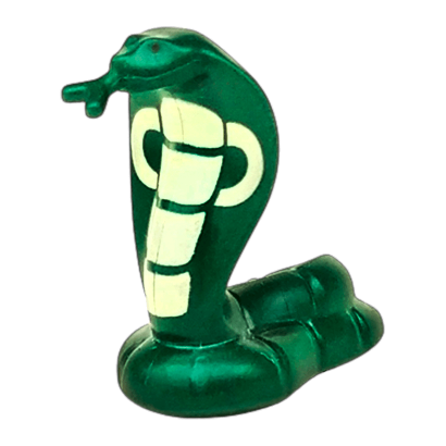 Фігурка Lego Земля Snake Cobra with Tan and Black Pattern Animals 18824pb01 1 6093852 Dark Green Б/У - Retromagaz