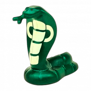 Фигурка Lego Земля Snake Cobra with Tan and Black Pattern Animals 18824pb01 1 6093852 Dark Green Б/У