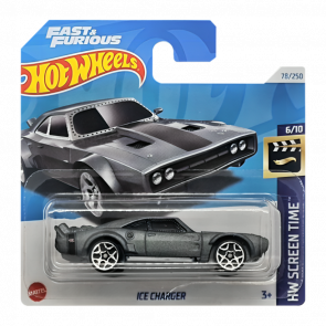 Машинка Базова Hot Wheels '68 Ice Dodge Charger Fast & Furious Screen Time 1:64 HTB34 Grey - Retromagaz