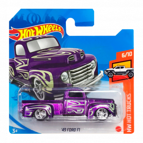 Машинка Базова Hot Wheels '49 Ford F1 Super Treasure Hunt STH Hot Trucks 1:64 GTD03 Purple - Retromagaz