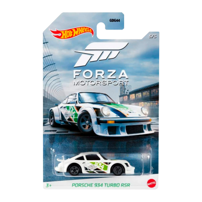 Тематическая Машинка Hot Wheels Porsche 934 Turbo RSR Forza Motorsport 1:64 GJV71 White - Retromagaz