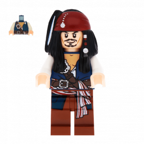 Фигурка Lego Pirates of the Caribbean Captain Jack Sparrow Films poc001 Б/У