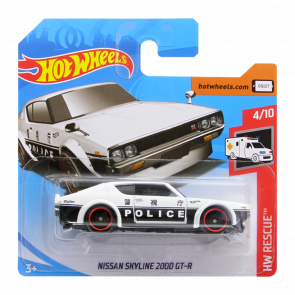 Машинка Базова Hot Wheels Nissan Skyline 2000 GT-R Police Rescue 1:64 FYC81 White - Retromagaz