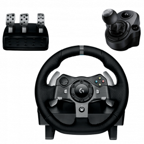 Набор Руль Проводной Logitech Xbox Series G920 Black Новый  + Рычаг Переключения Передач PlayStation 4 5 Xbox Driving Force Shifter - Retromagaz