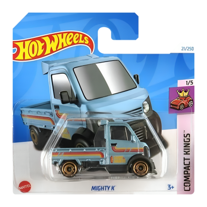 Машинка Базовая Hot Wheels Mighty K Compact Kings 1:64 HTC17 Light Blue - Retromagaz