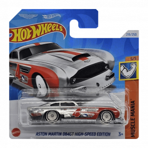 Машинка Базова Hot Wheels Aston Martin DB4GT High-Speed Edition Zamac Muscle Mania 1:64 HRY86 Silver