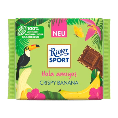 Шоколад Молочный Ritter Sport Crispy Banana 100g - Retromagaz