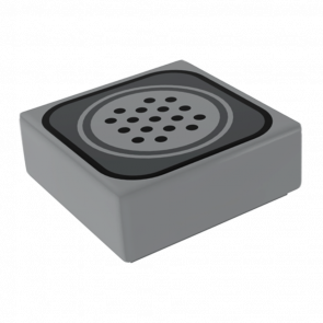 Плитка Lego Декоративна with Groove with Black and Dark Bluish Gray Speaker Pattern 1 x 1 3070bpb118 6186685 Light Bluish Grey Б/У - Retromagaz