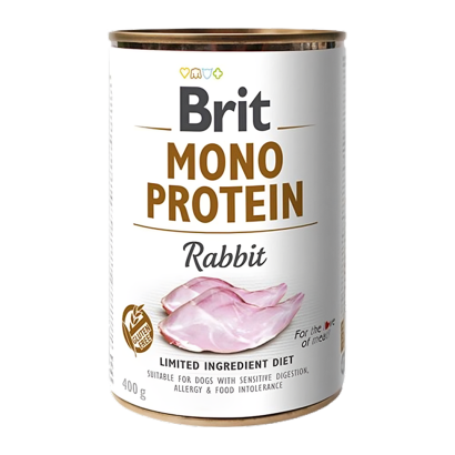 Влажный Корм для Собак Brit Care Mono Protein Кролик 400g - Retromagaz