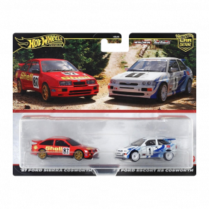 Машинка Premium Hot Wheels '87 Ford Sierra Cosworth / '93 Escort RS 2-Packs 1:64 HRR73 Red 2шт - Retromagaz