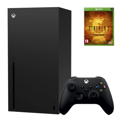 Набор Консоль Microsoft Xbox Series X 1TB Black Б/У  + Игра S.T.A.L.K.E.R. 2: Серце Чорнобиля (Heart of Chornobyl) Ultimate Edition Українська Озвучка Новый - Retromagaz